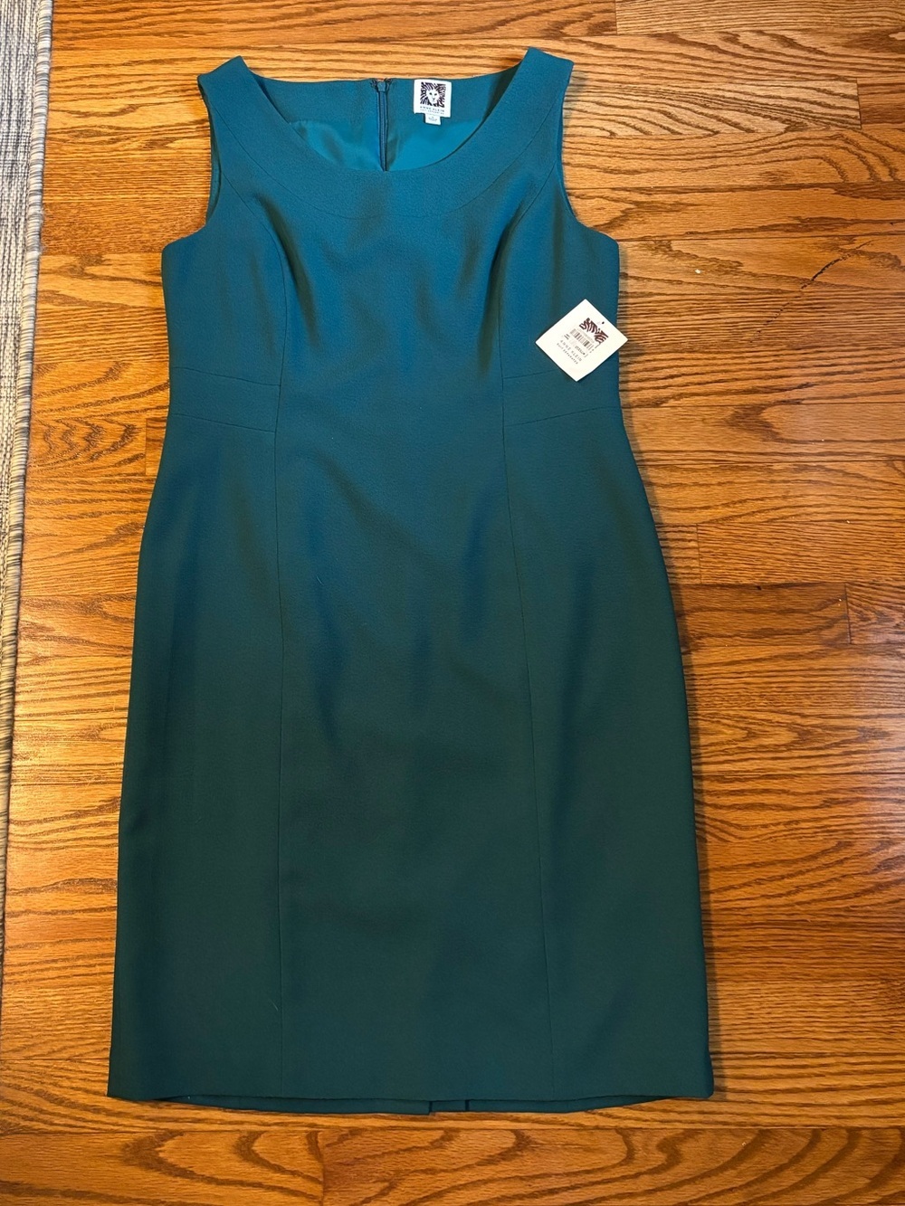 Anne Klein Sleeveless Sheath Dress Teal Career Office Dress 10 NWT